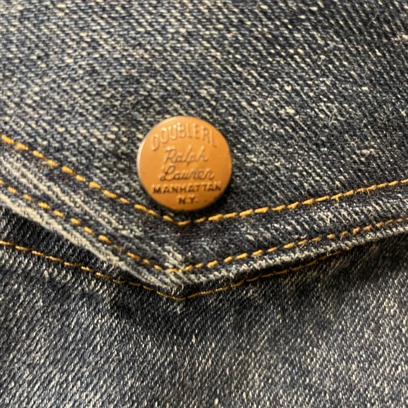 RRL Double RL Ralph Lauren men’s Denim Hitching Trucker Jacket Men’s Large - Picture 8 of 9